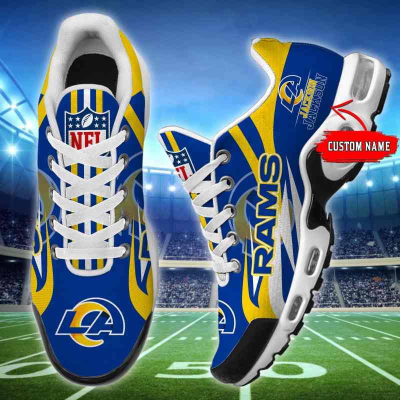 Los Angeles Rams Personalized Plus T-N Youth Sneakers