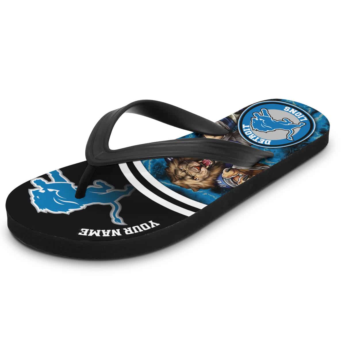 Detroit Lions Flip Flop Image 2