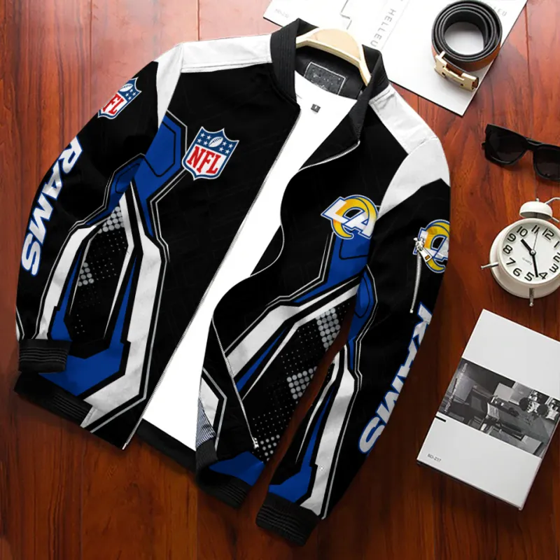 Los Angeles Rams Personalized Bomber Jacket Back