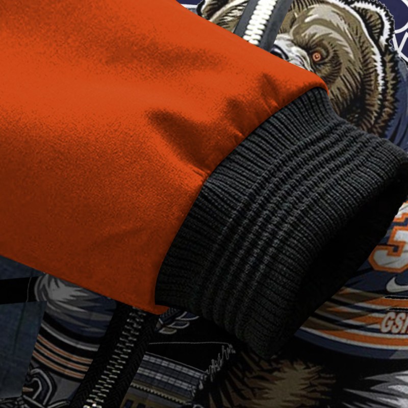 Chicago Bears Bomber Jacket Back View