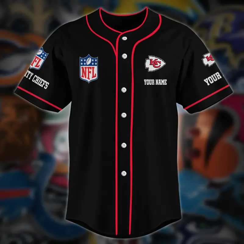 Kansas City Chiefs Custom Baseball Jersey