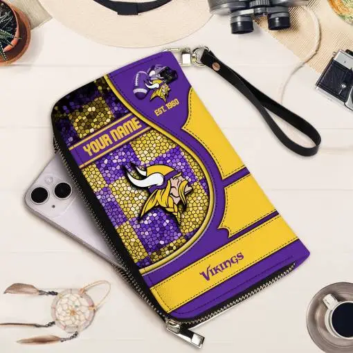 Minnesota Vikings Women's Zip Around Wallet