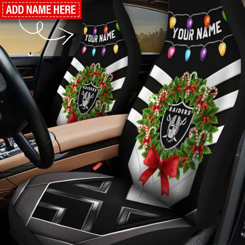 Las Vegas Raiders Personalized Car Seat Covers