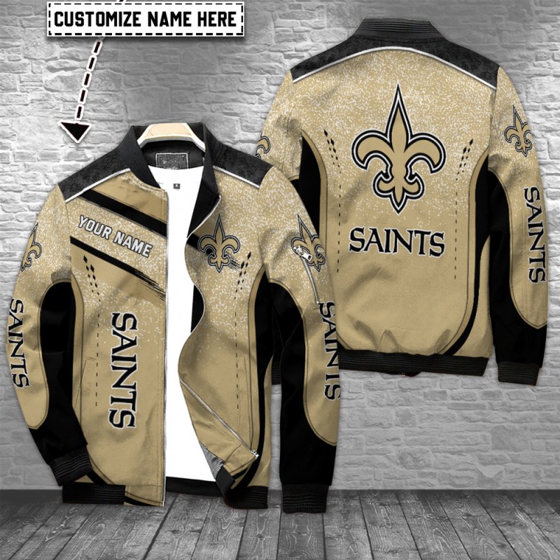 New Orleans Saints Bomber Jacket Front View