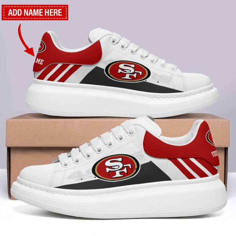 San Francisco 49ers Personalized MQ Sneakers Size Chart
