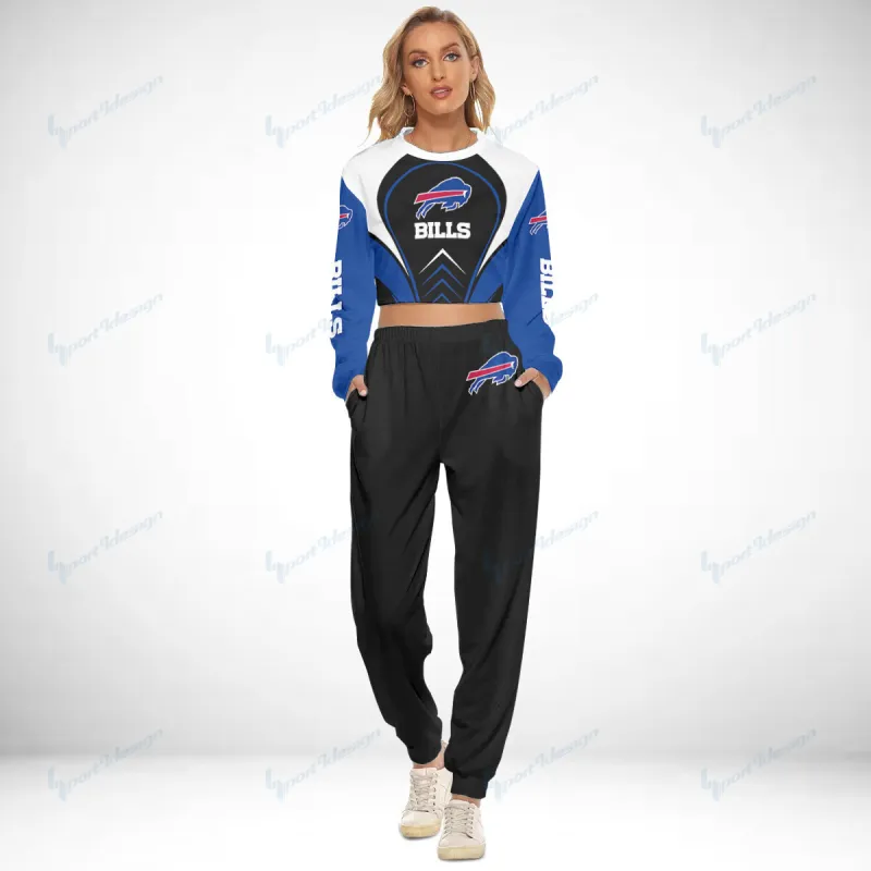 Buffalo Bills Crop Sweatshirt Suit