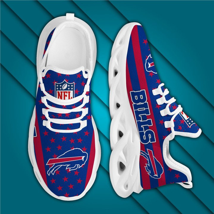 Buffalo Bills Yezy Running Sneakers Side View