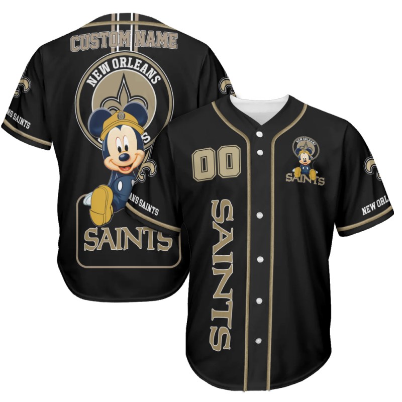 New Orleans Saints Personalized Baseball Jersey