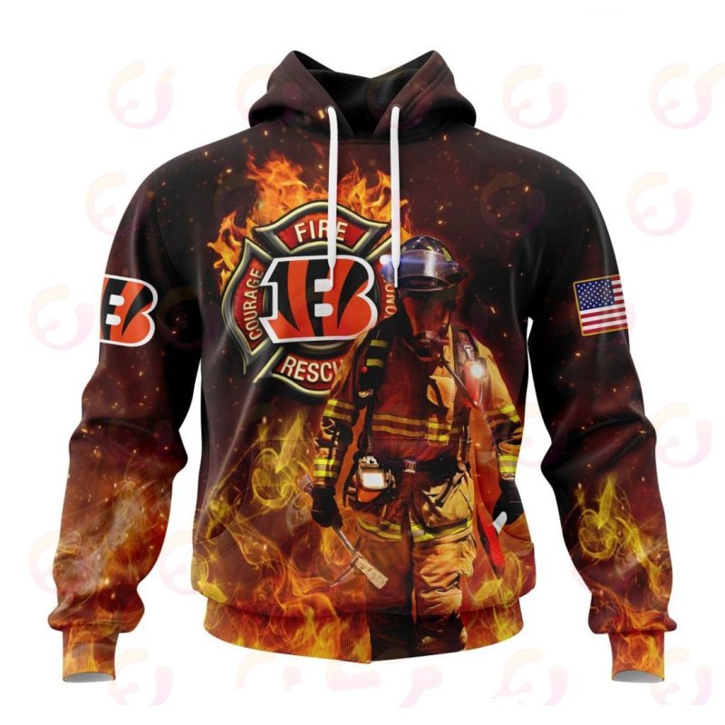 Cincinnati Bengals Honor Firefighters Hoodie