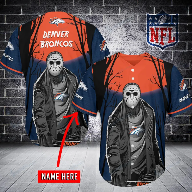 Denver Broncos Personalized Baseball Jersey