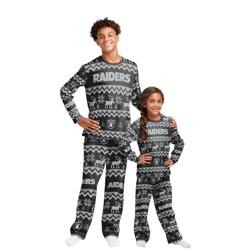 Las Vegas Raiders Family Holiday Pajamas Image 4