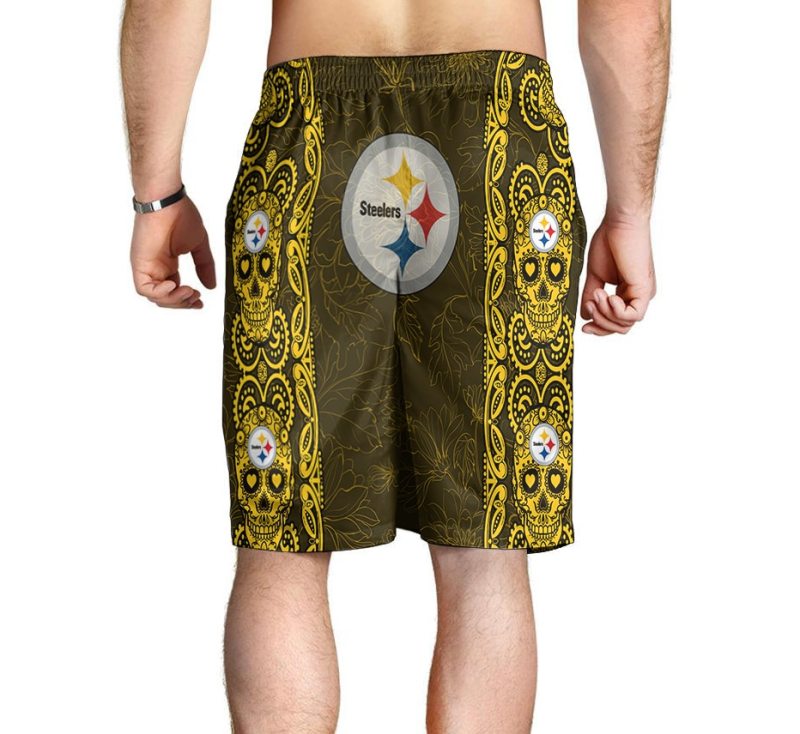 Pittsburgh Steelers Men's Shorts Back View