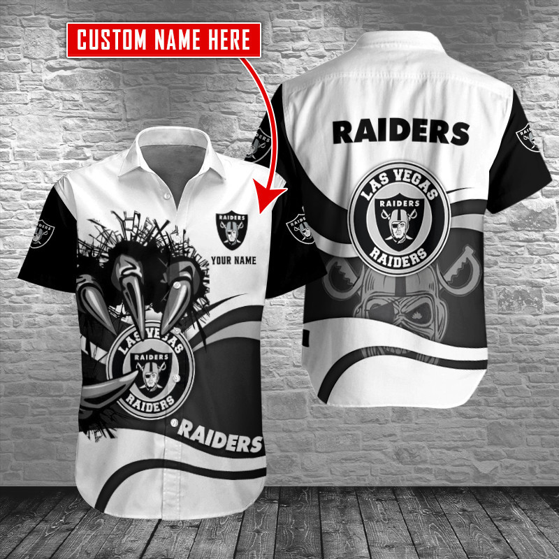 Sizing Chart for Las Vegas Raiders Button Shirt