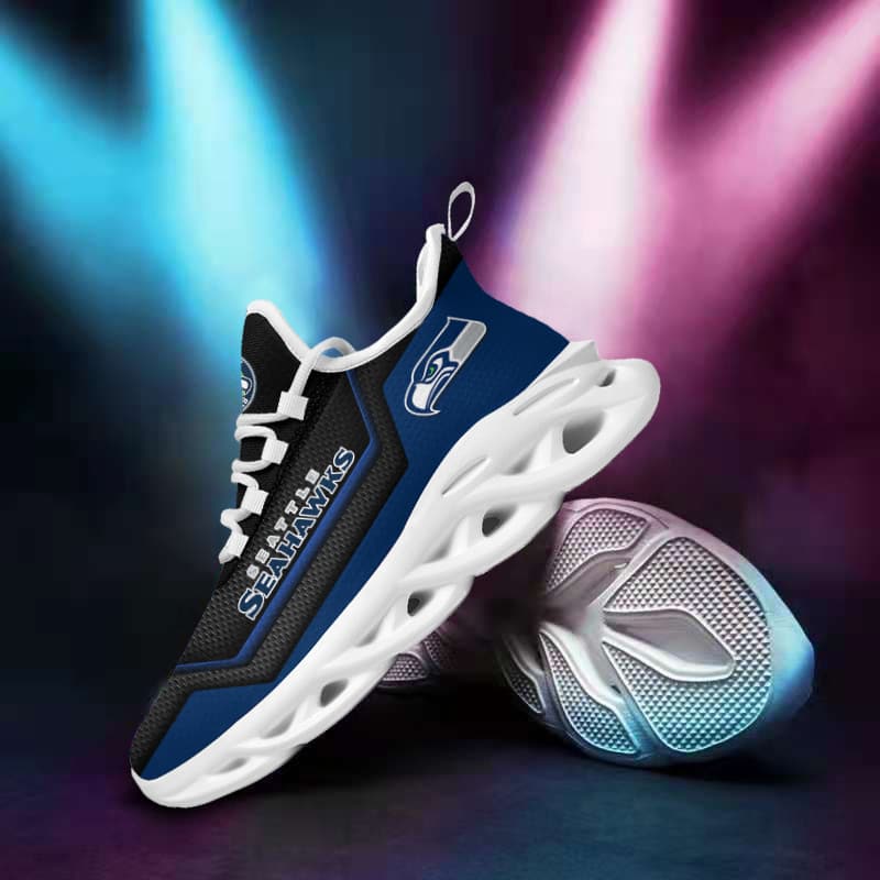 Seattle Seahawks Yezy Running Sneakers Close-up