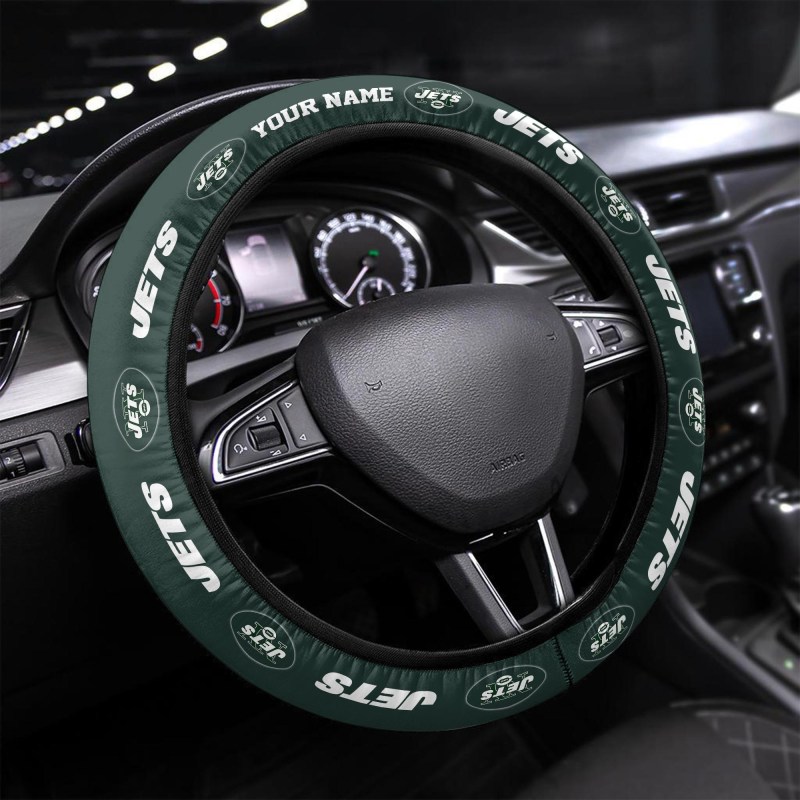 New York Jets Personalized 3D Steering Wheel Cover