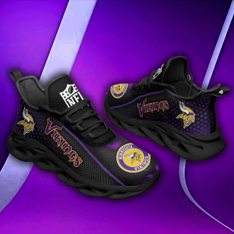 Minnesota Vikings Yezy Running Sneakers Side View