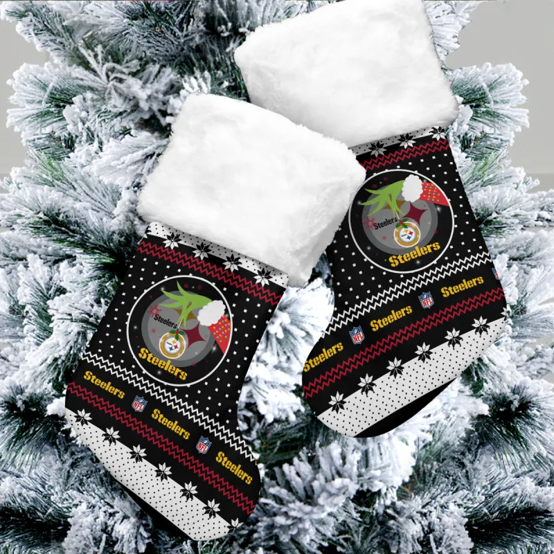 Pittsburgh Steelers Christmas Socks AZCCRMS080 3 Pittsburgh Steelers Christmas Socks - Image 2
