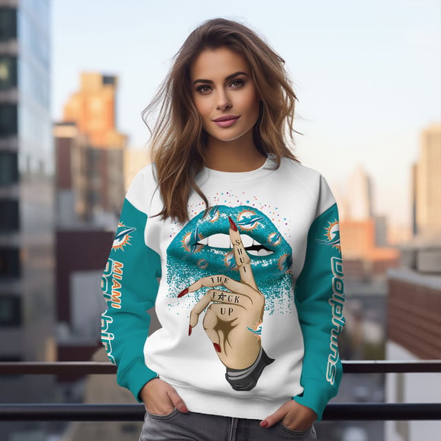 Miami Dolphins Personalized Round Neck Sweatshirt