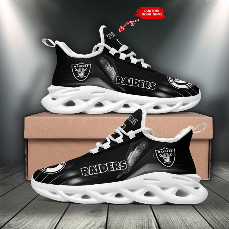 Las Vegas Raiders Personalized Yezy Running Sneakers