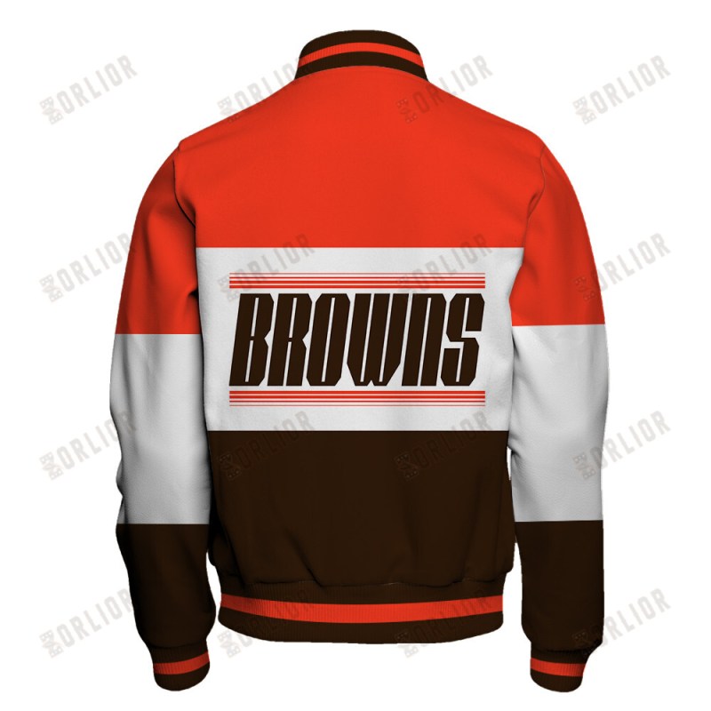 Cleveland Browns Varsity Jacket Back View