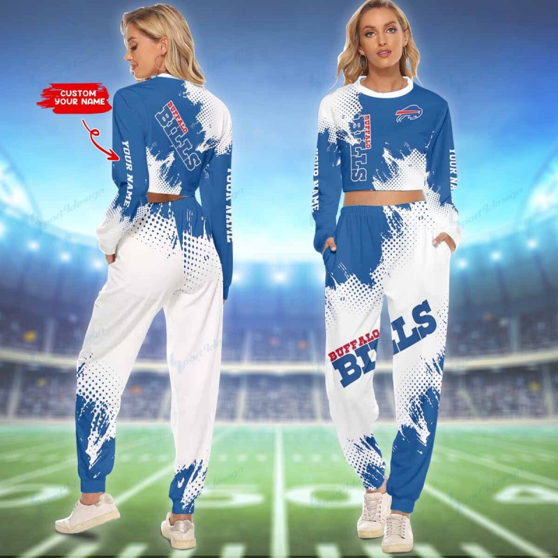 Buffalo Bills Personalized Crop Sweatshirt Suit