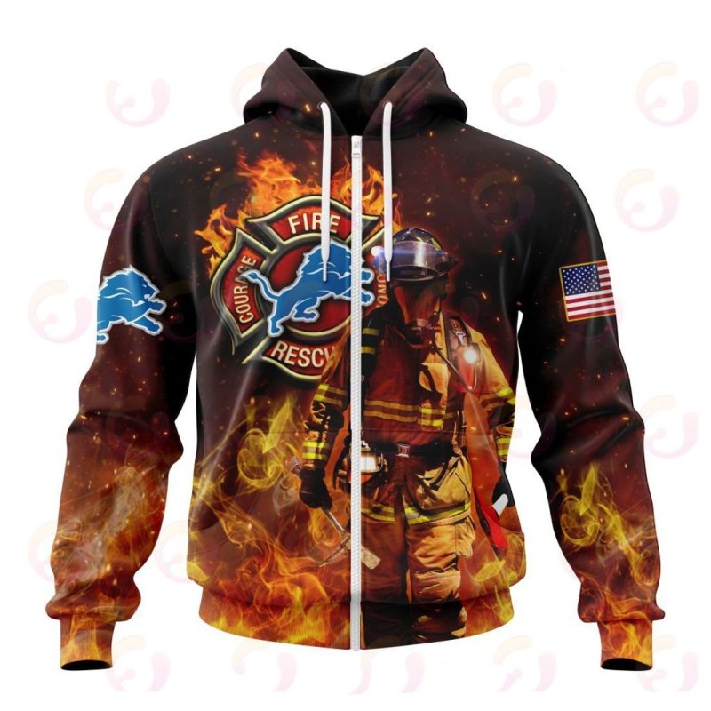 Detroit Lions Firefighters Sweatshirt