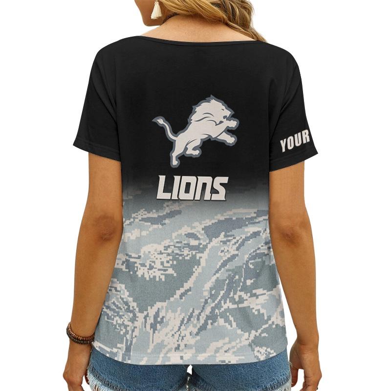 Detroit Lions Women's V-Neck T-Shirt