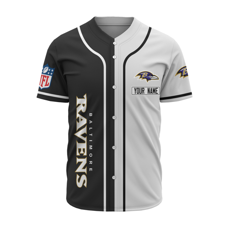 Baltimore Ravens Personalized Baseball Jersey