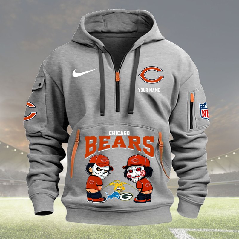 Light Gray Chicago Bears Hoodie