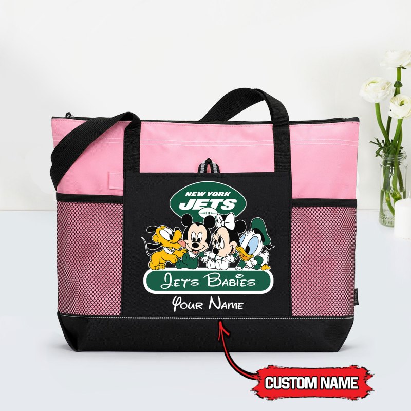 New York Jets Tote Bag Pink