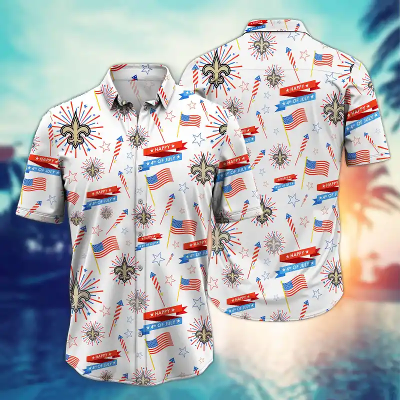 New Orleans Saints Button Shirt Mockup