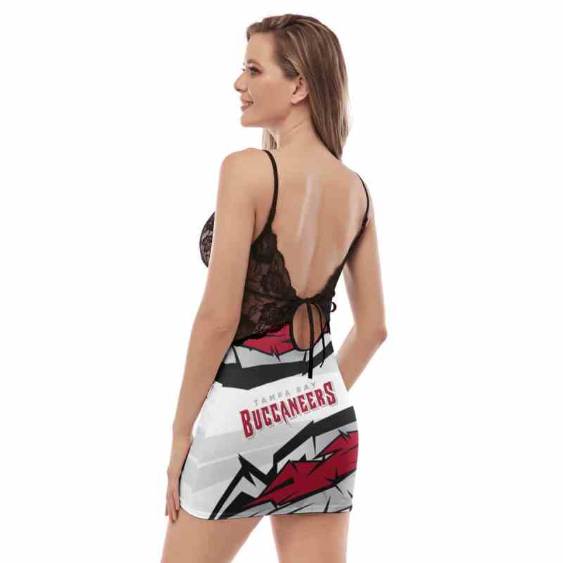 Tampa Bay Buccaneers Lace Back Strap Slip Dress