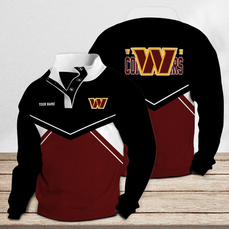 Washington Commanders Casual Stand Collar Sweatshirt