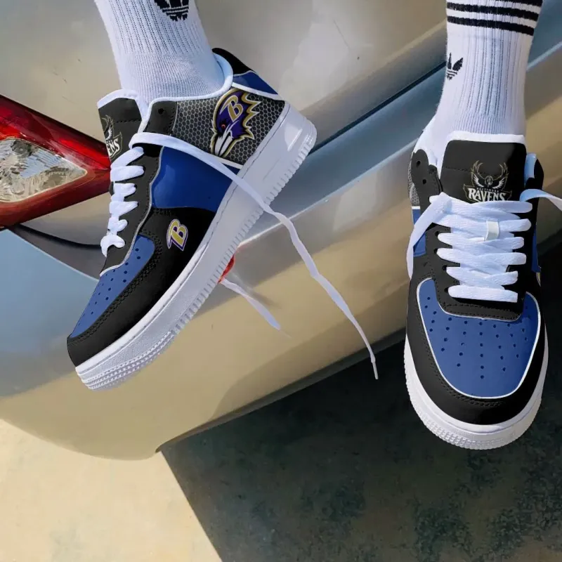 Baltimore Ravens AF1 Shoes Back View