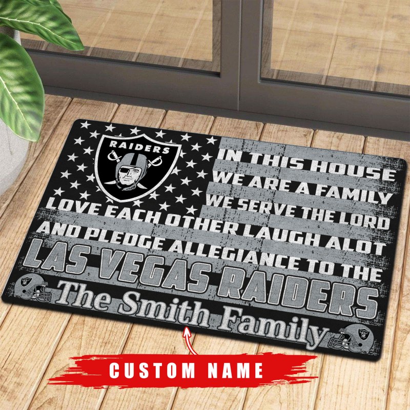 Las Vegas Raiders Personalized Doormat