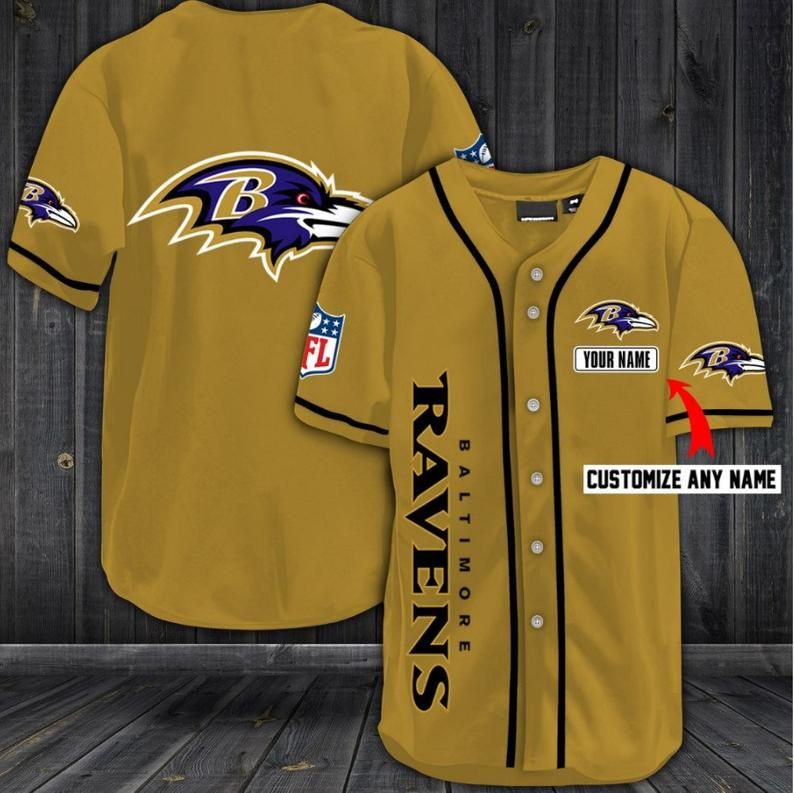 Baltimore Ravens Personalized Baseball Jersey