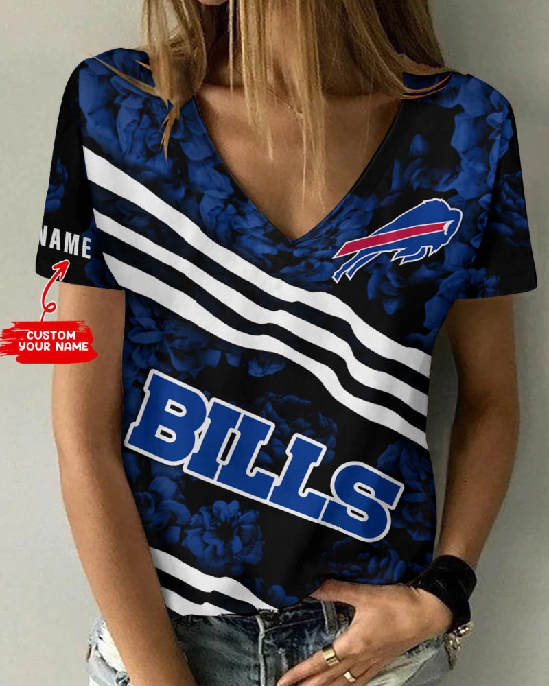 Buffalo Bills Personalized V-neck T-shirt