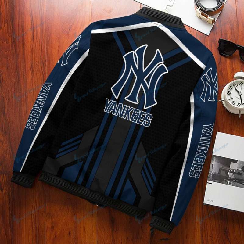 New York Yankees Personalized Bomber Jacket Back View