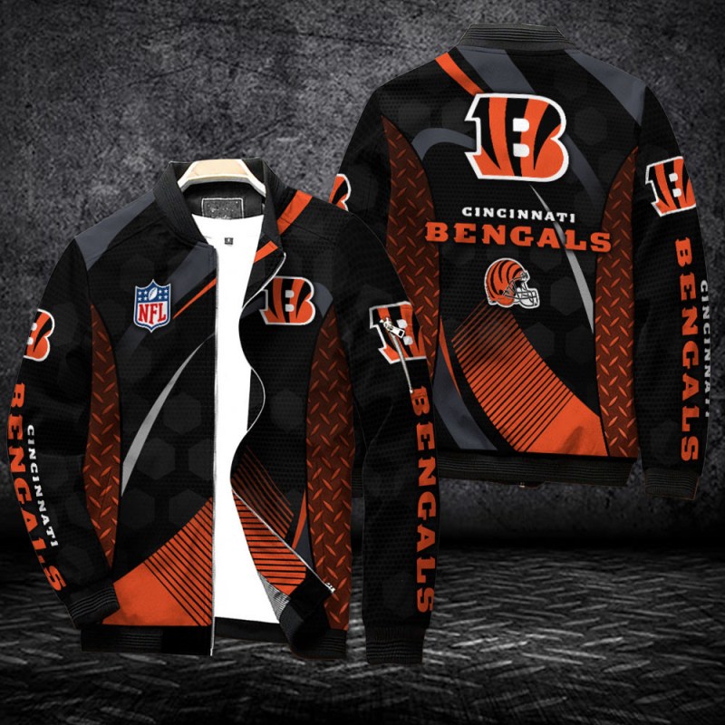 Cincinnati Bengals Bomber Jacket Front View