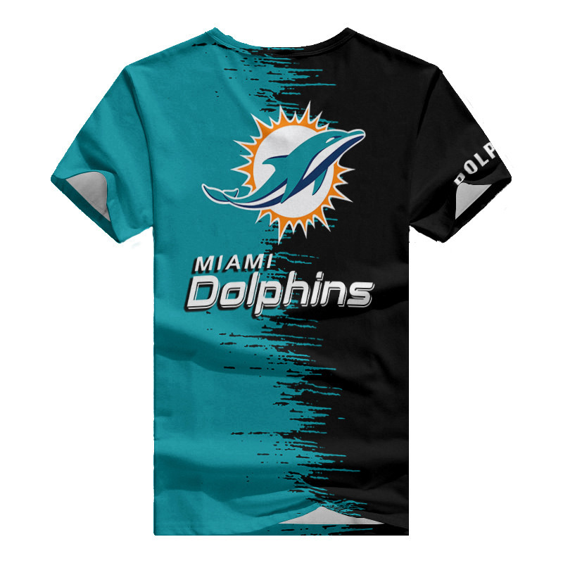 Miami Dolphins Summer V-neck Women T-shirt 2