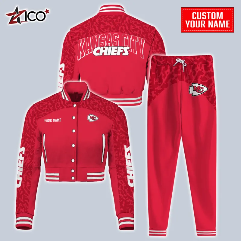 Kansas City Chiefs Varsity Jacket and Sweatpants 2