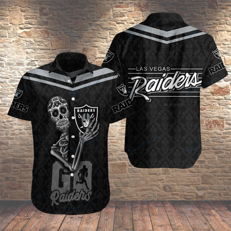 Sizing Chart for Las Vegas Raiders Button Shirt