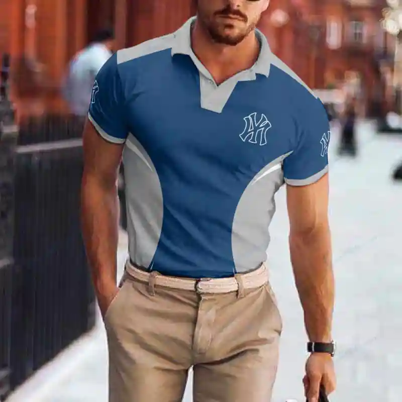 New York Yankees Polo T-shirt 048 - Back View