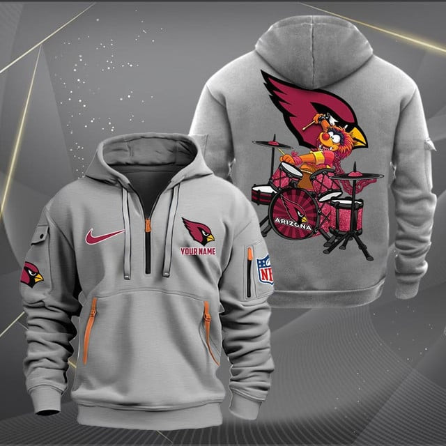Arizona Cardinals Quarter Zip Hoodie 5