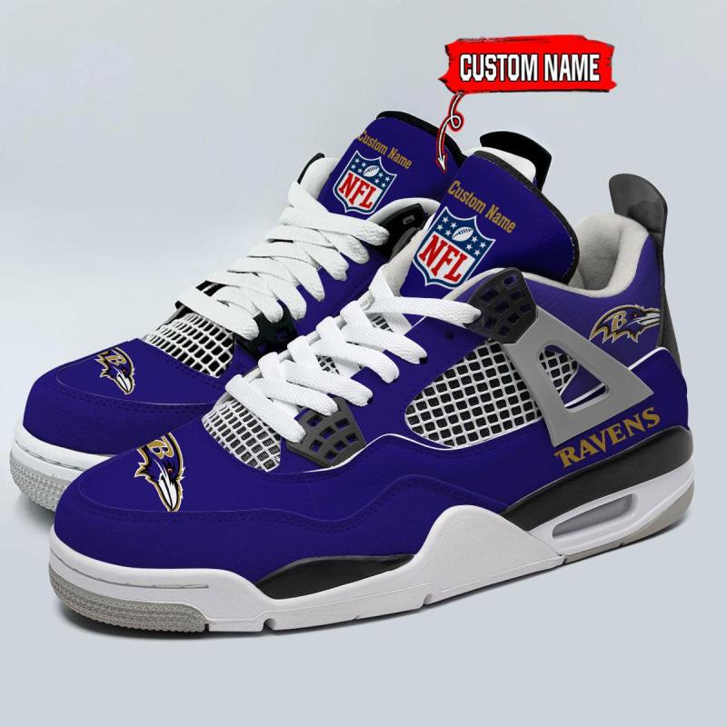 Baltimore Ravens AJ4 Sneaker - Image 3