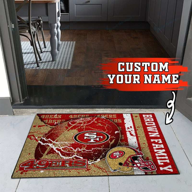 San Francisco 49ers Personalized Doormat