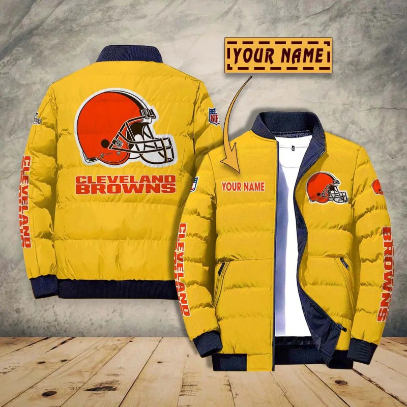Cleveland Browns Puffer Jacket Back View