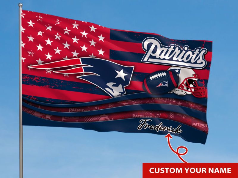 New England Patriots Personalized Flag Display