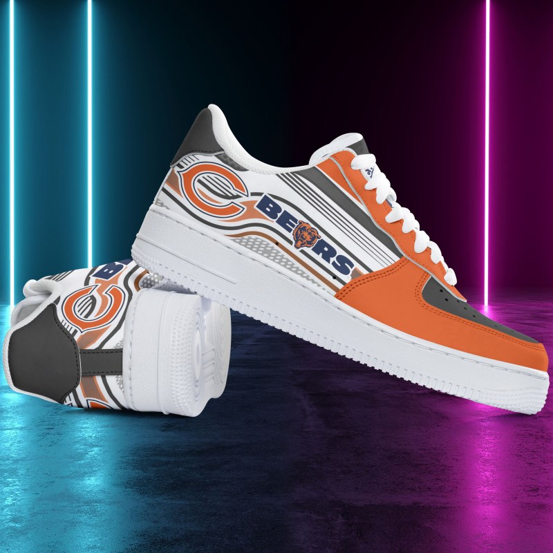 Chicago Bears AF1 Shoes Side View