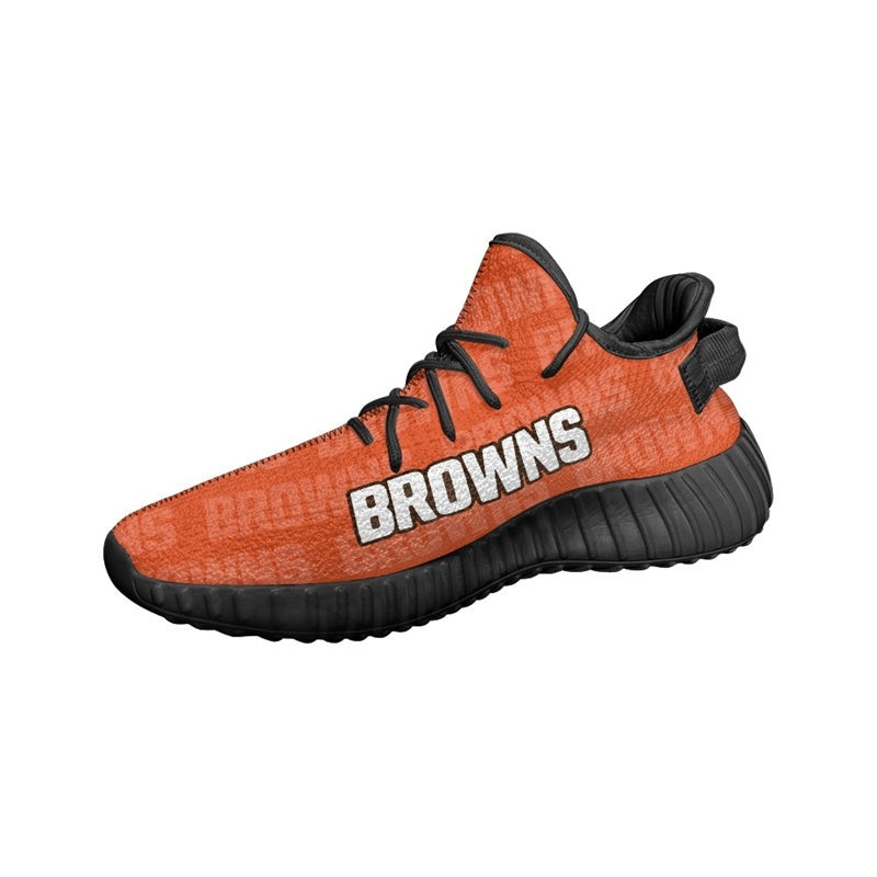 Cleveland Browns Yeezy Shoes On Feet